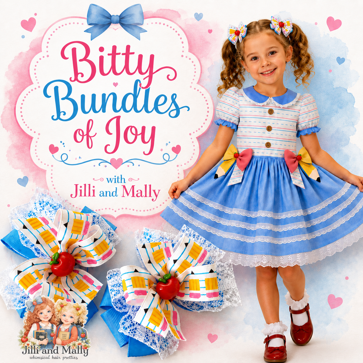 Smarty Pants Single OR Piggy Bows m2m Bitty Bundles of Joy *Pre-order 4 wk turnaround*