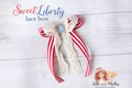 Sweet Liberty Lace & Stripes Bow