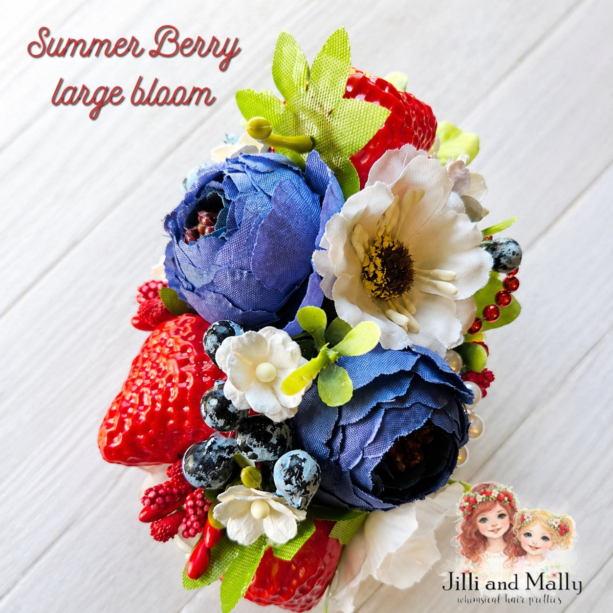 Sweet Summer Berries Large Floral Bloom m2m Stitches By the Million *pre-order 4 wk turnaround*