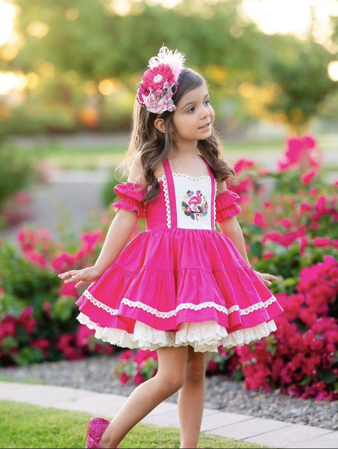 Flamingo Bloom Large Floral Bloom Kada Boutique *pre-order 4 wk turnaround*