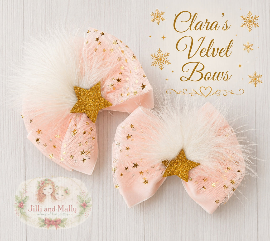 Clara's Velvet Single OR Piggy Bows m2m Hummingbirds&Flowers *MTO 4 wk turnaround*