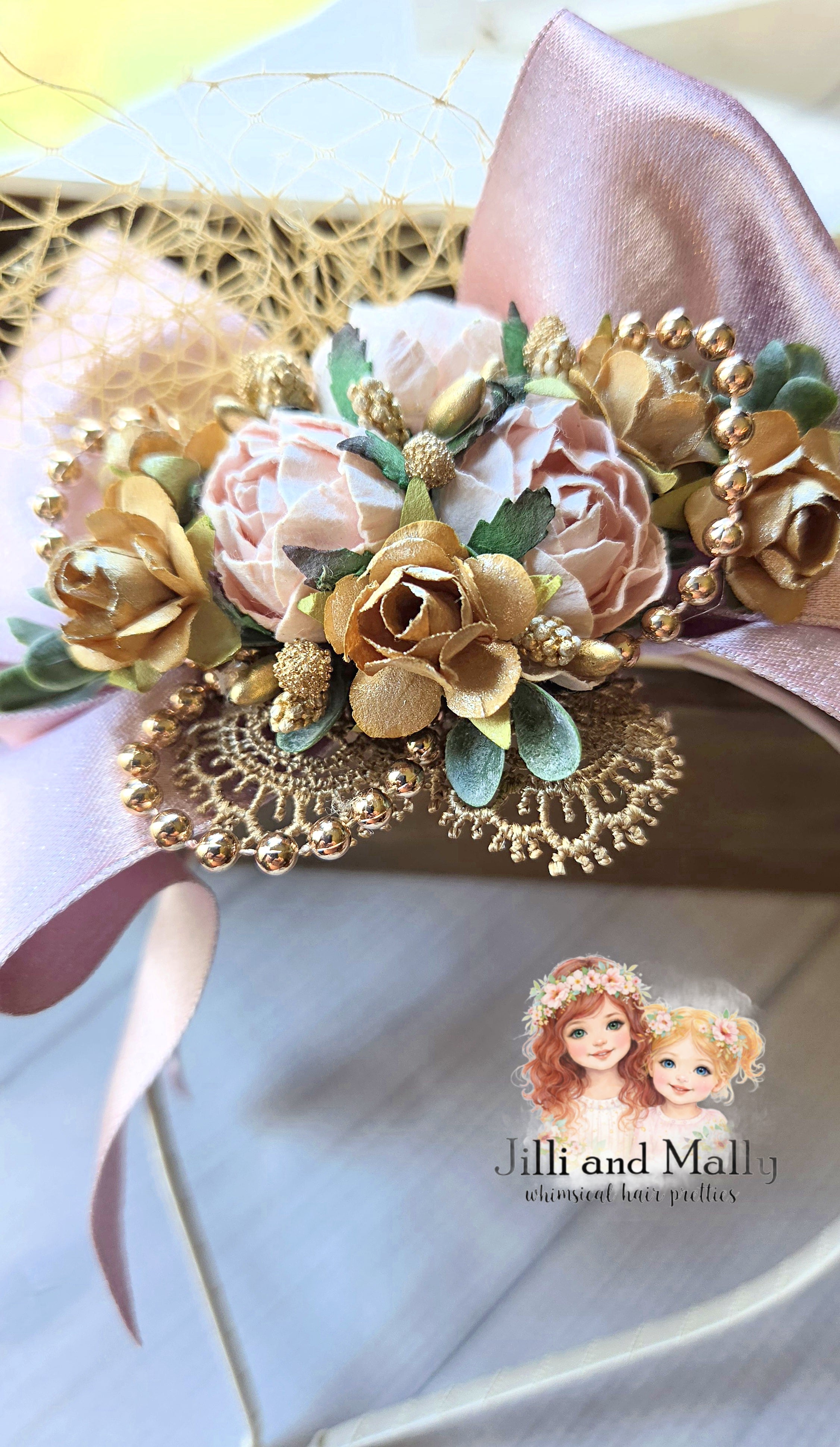 Dutchess of Dawn Floral Bow m2m La Petite Wardrobe *Pre-Order TAT 4 weeks*