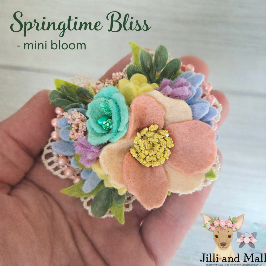 Springtime Bliss Mini Wool Felt Bloom