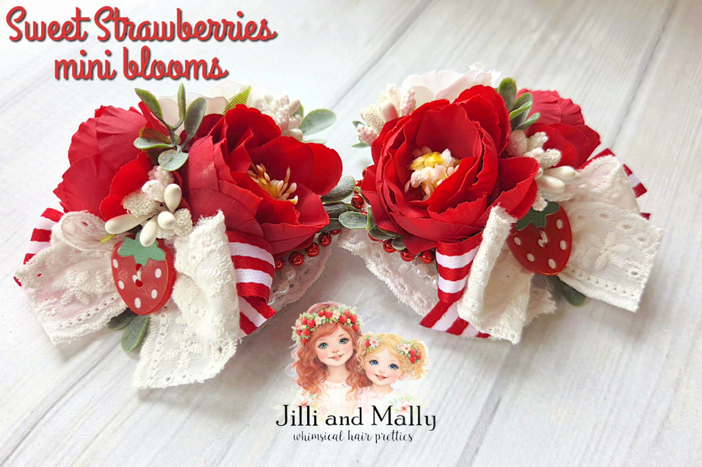 Sweet Strawberries Mini Blooms~Single OR Piggies m2m Two Roosters ClothingCo *Pre-order 4 wk turnaround*