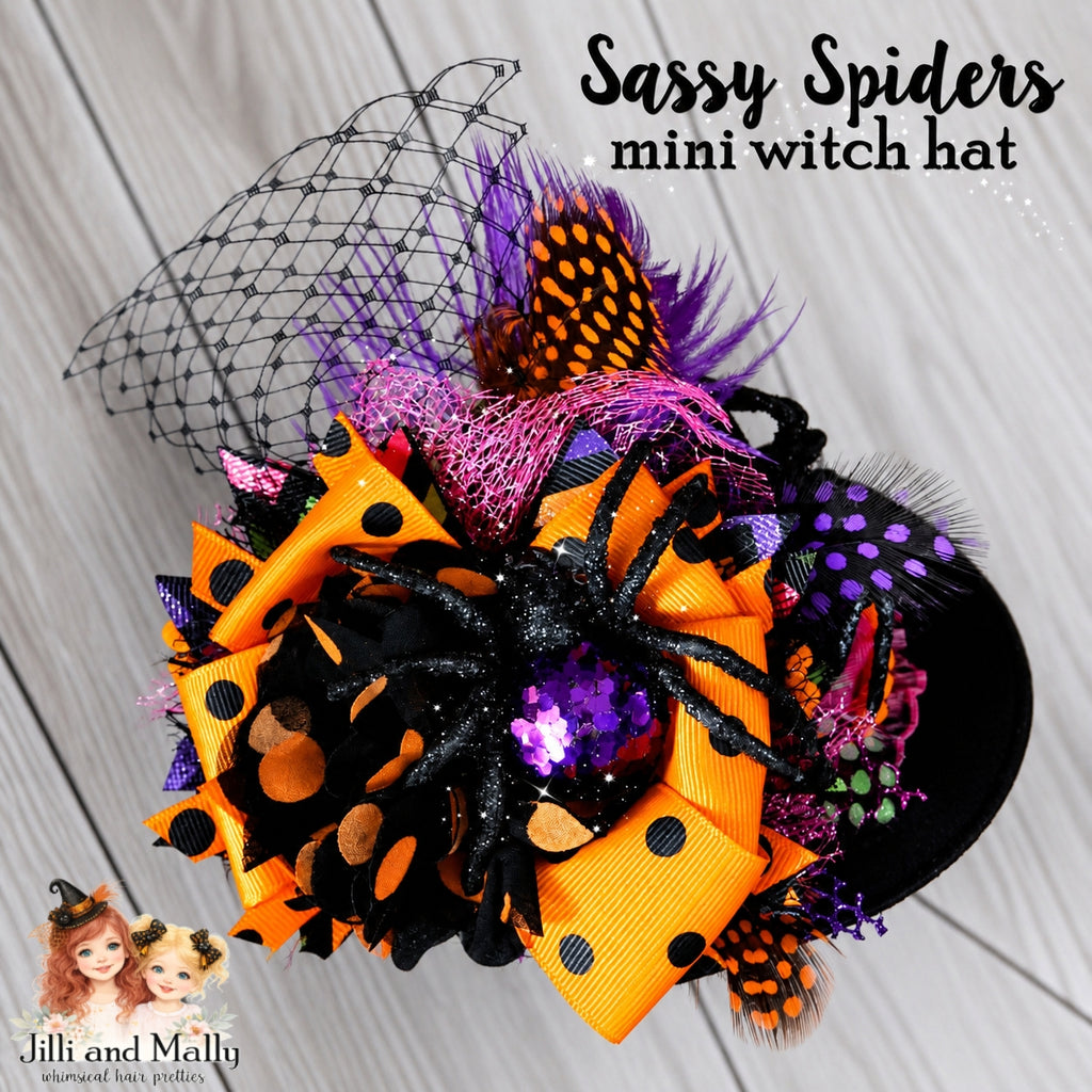 Sassy Spiders Mini Witch Hat *MTO 4 wk turnaround time*