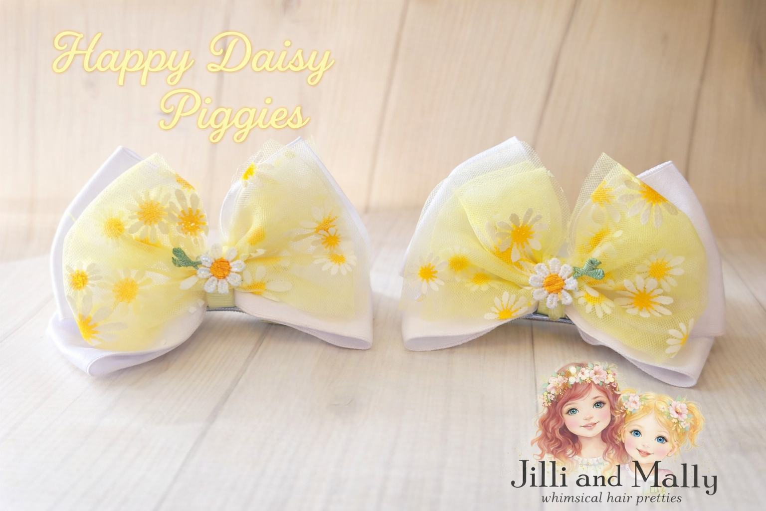 Happy Daisy Pigtail Bows