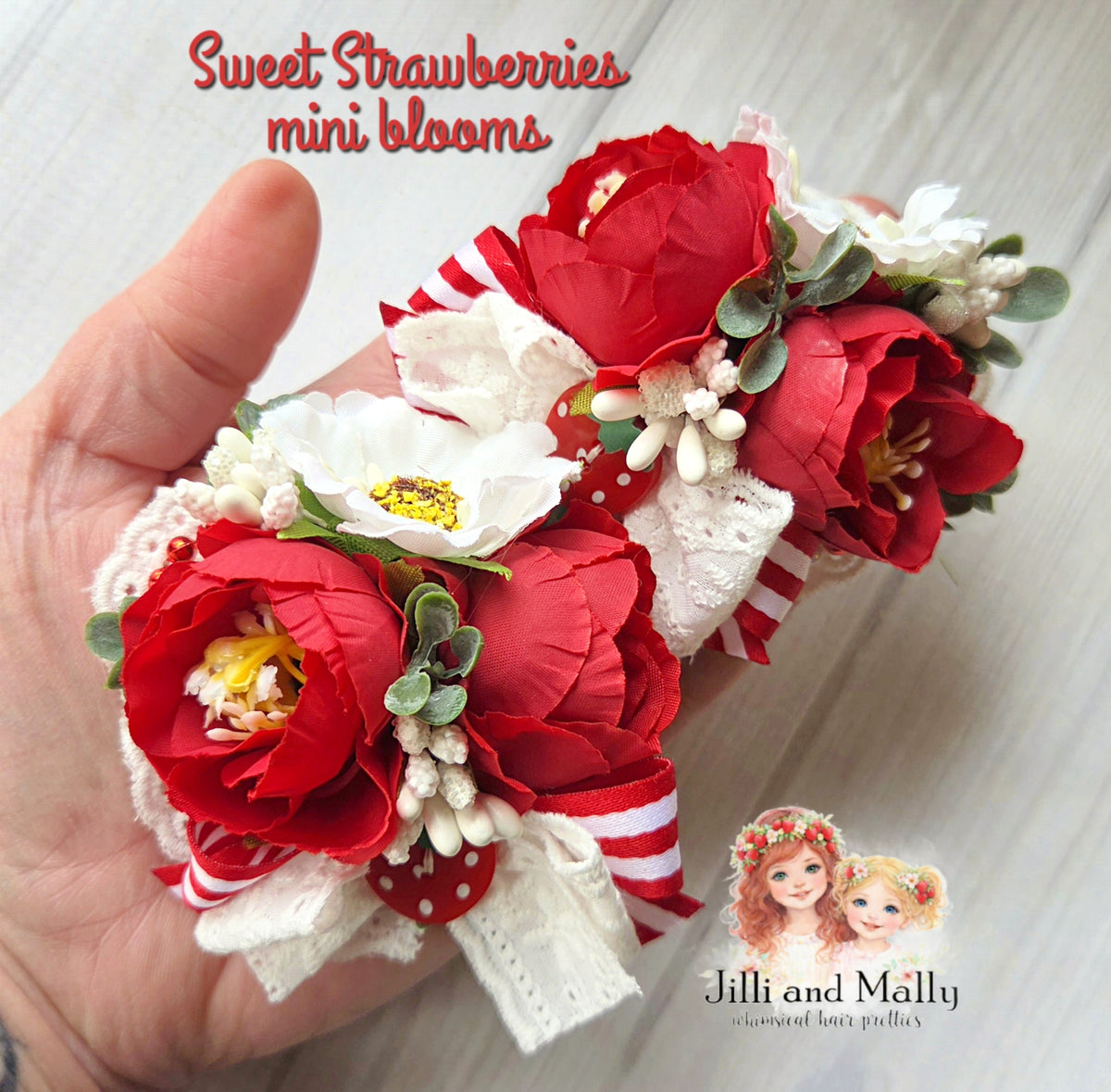 **CUSTOM** Floral Piggies {set of 2 mini blooms} *Made to order with 4-6 week turnaround time*