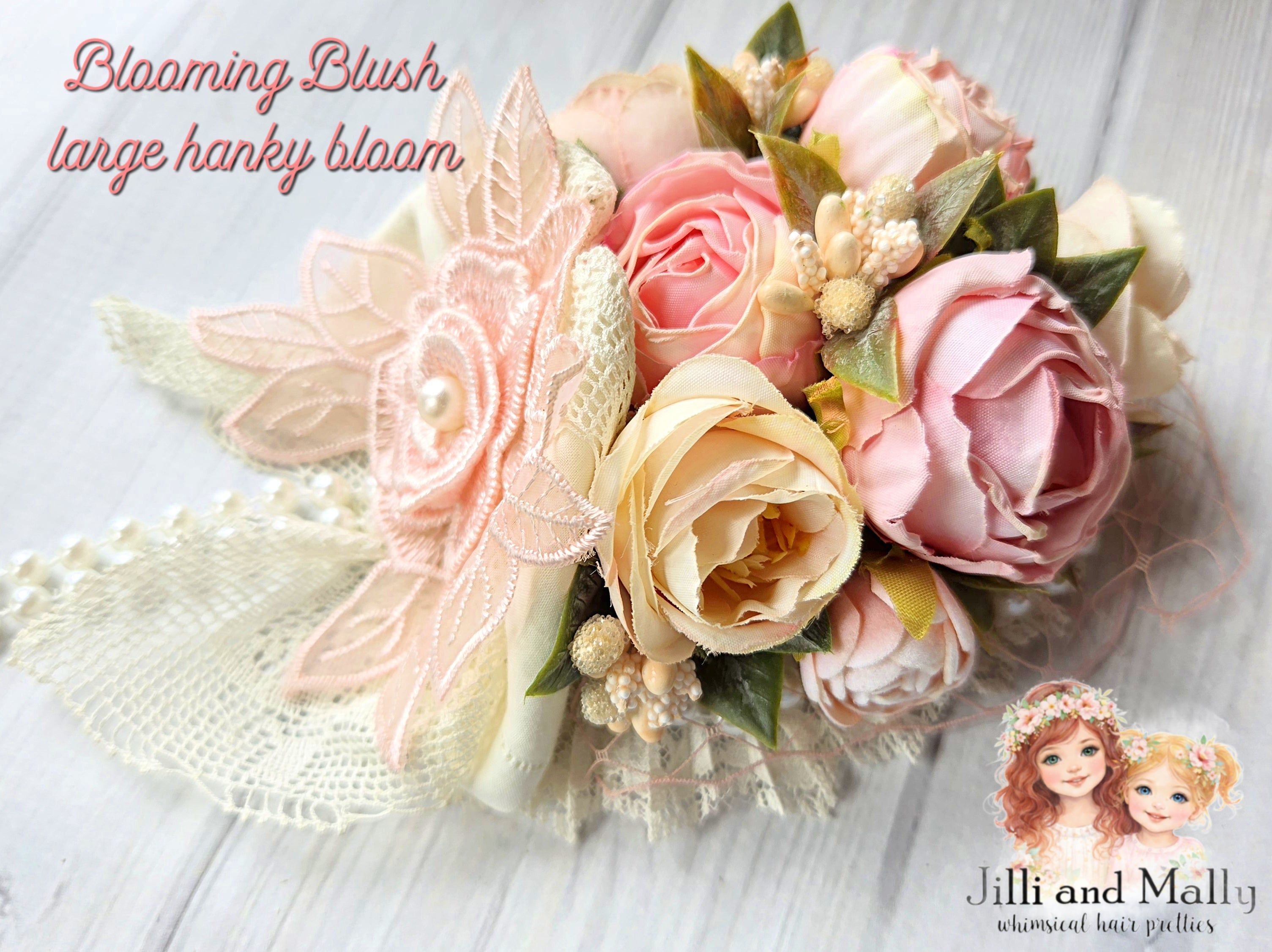 Blooming Blush Large Floral Hanky Bloom