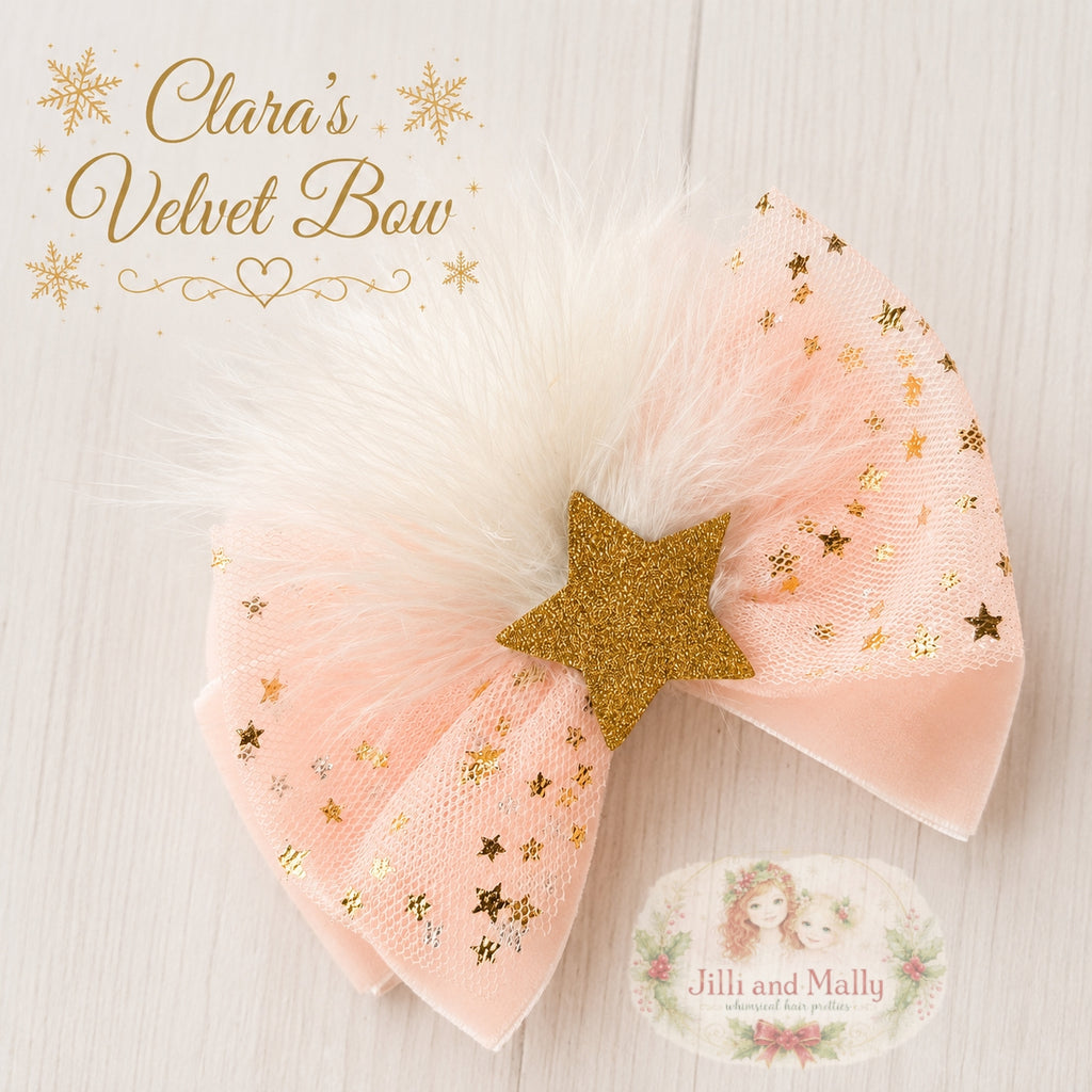 Clara's Velvet Single OR Piggy Bows m2m Hummingbirds&Flowers *MTO 4 wk turnaround*