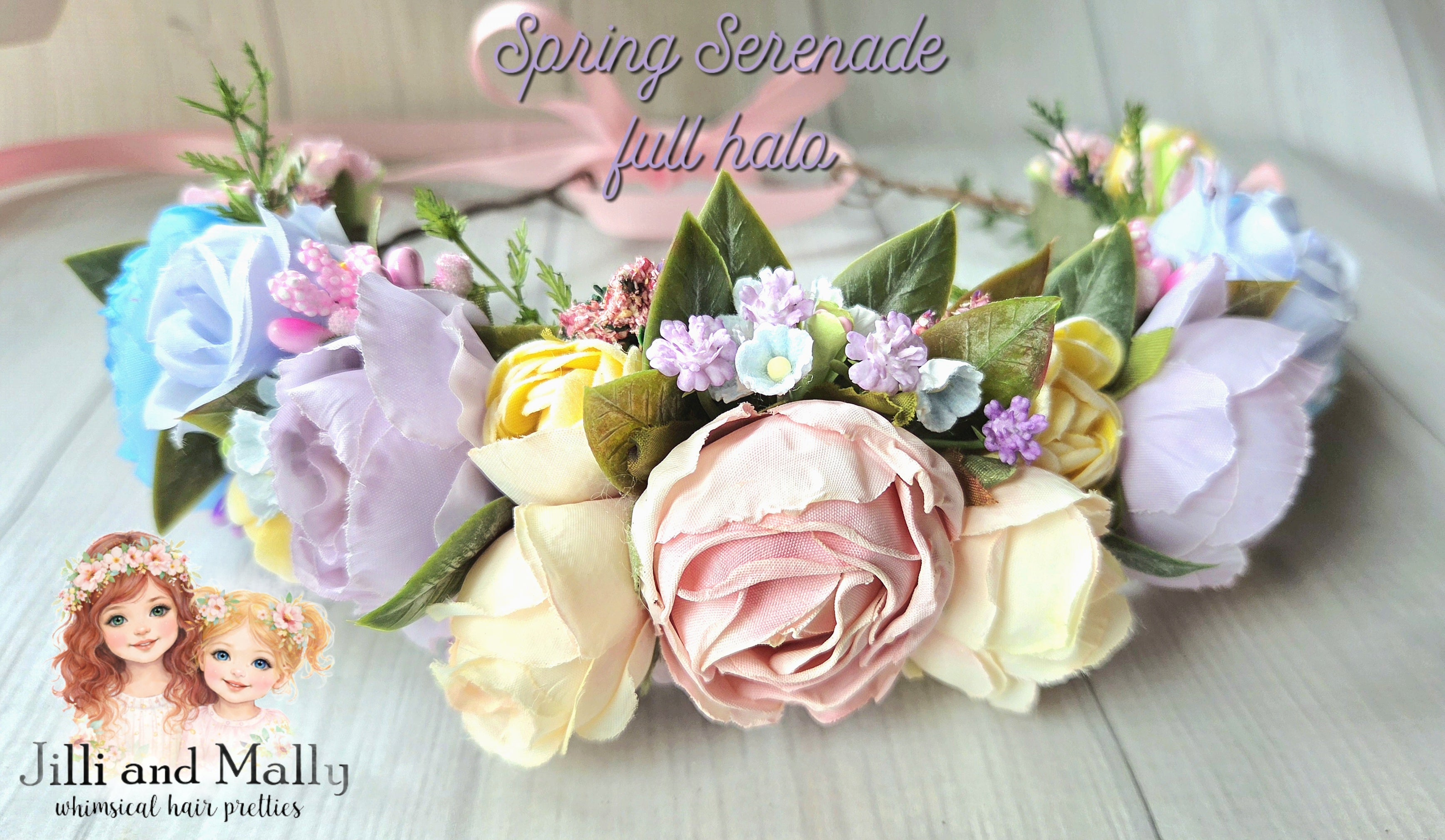 Spring Serenade Floral Halo m2m Three By the Sea