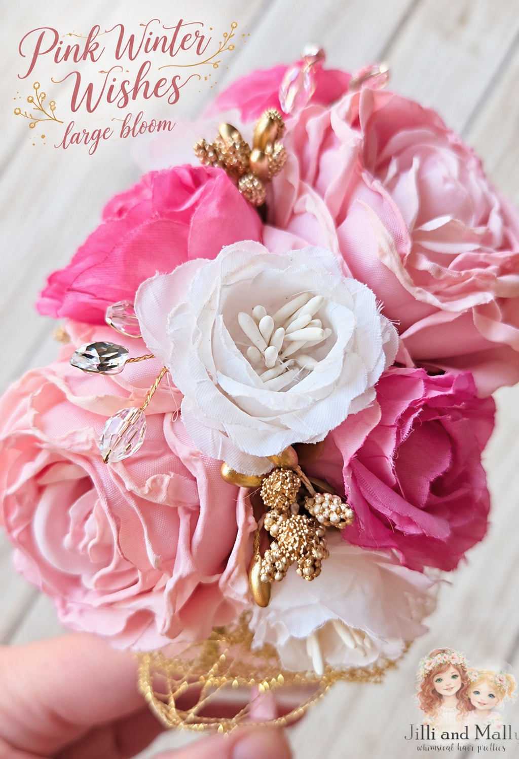 Pink Winter Wishes Large Bloom m2m AIB *made to order 4 wk turnaround*
