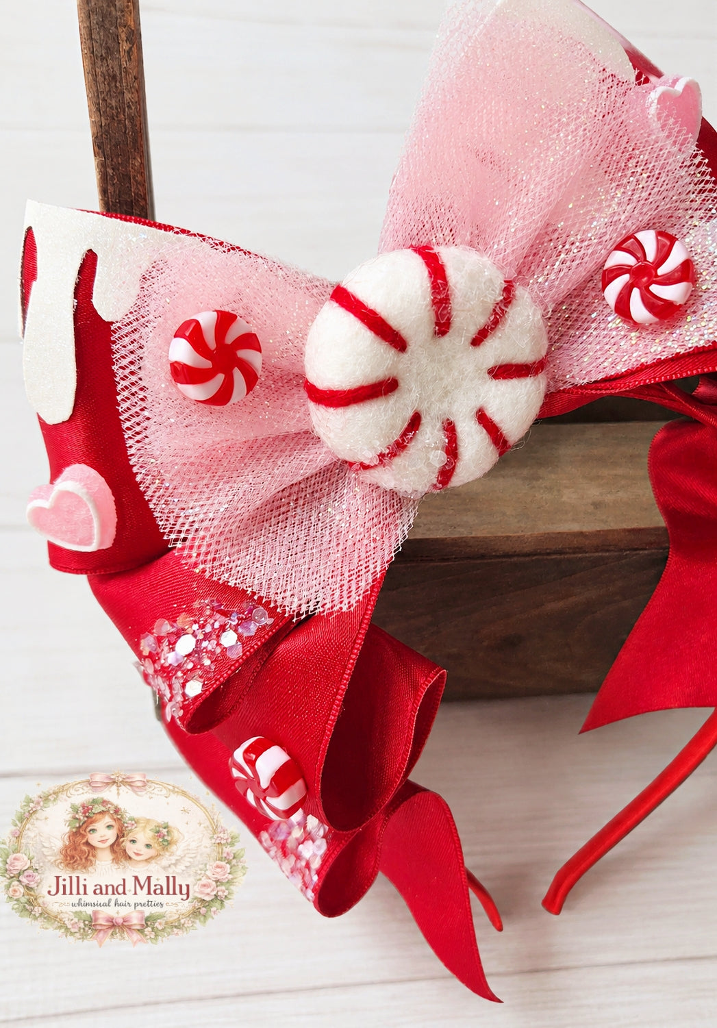 Peppermint Sweetie Boujiee Bow m2m Stella Maris *Made to Order TAT 6 weeks*