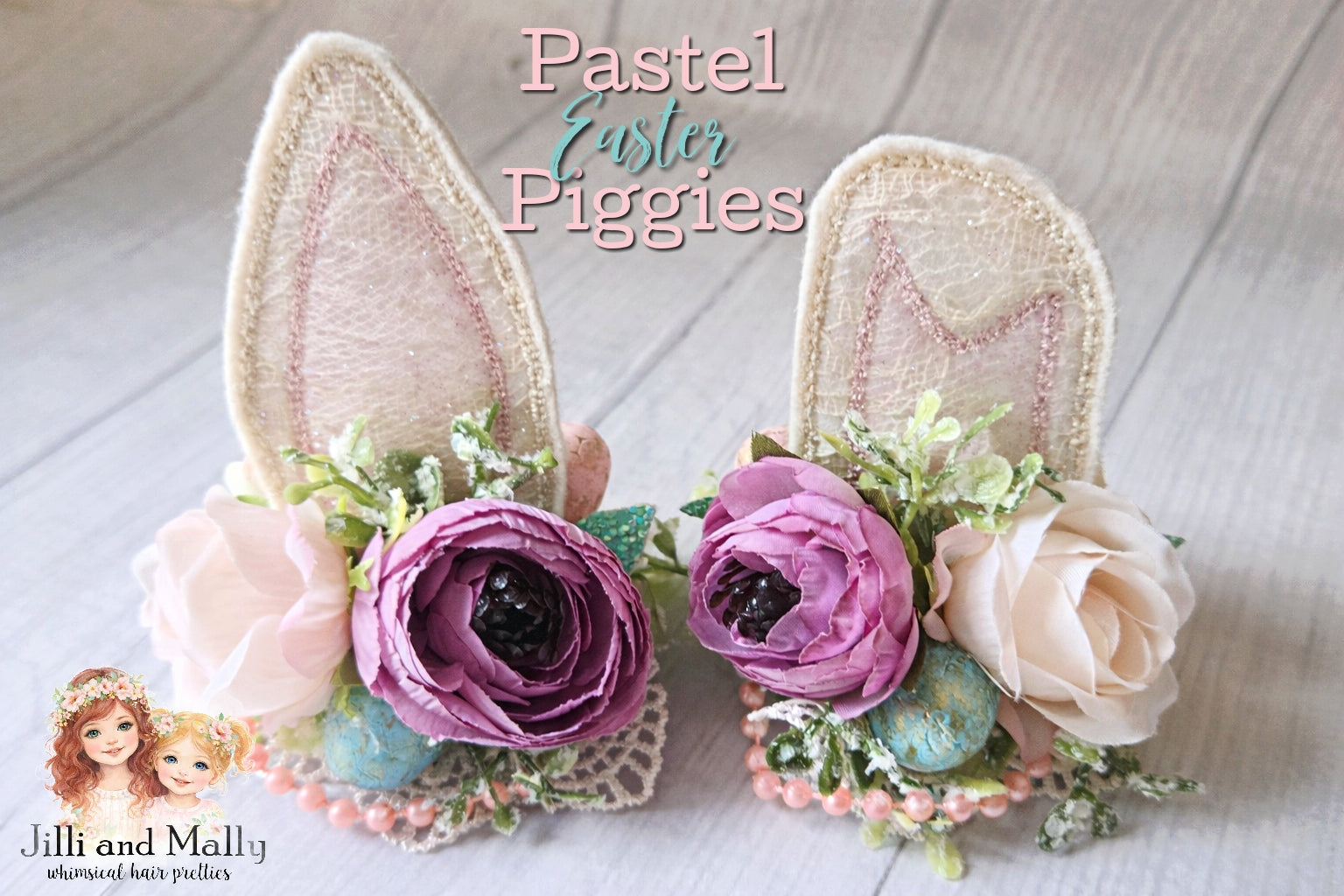 Pastel Easter Bunny Piggie Set