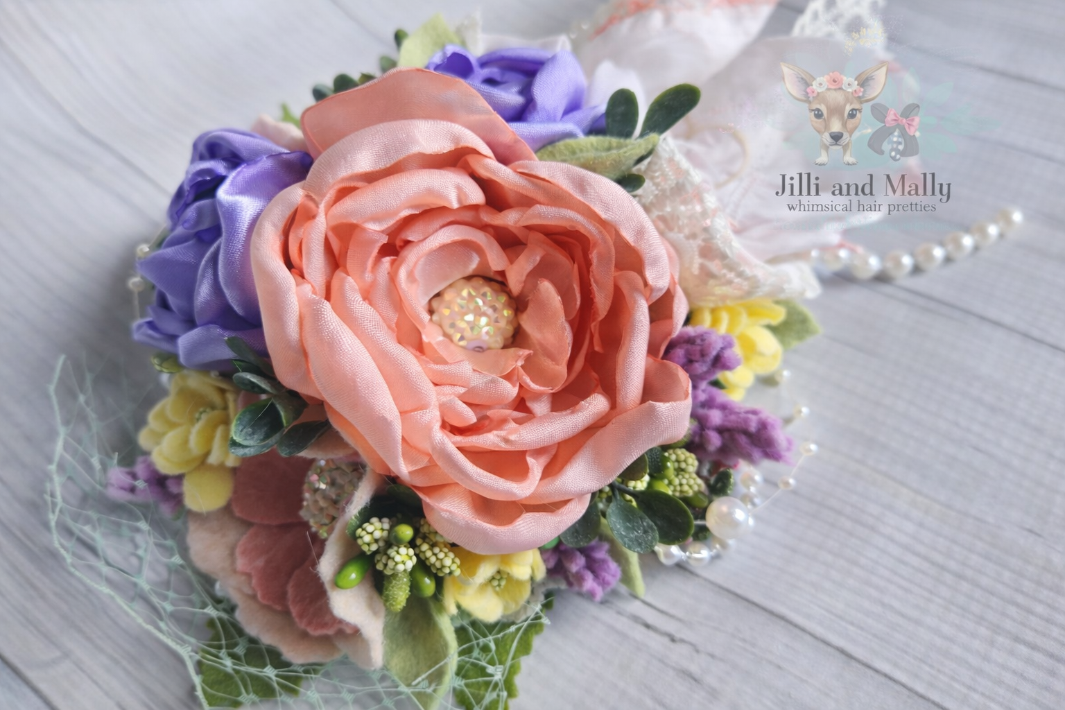 Rainbow Dreams Large Floral Bloom OOAK