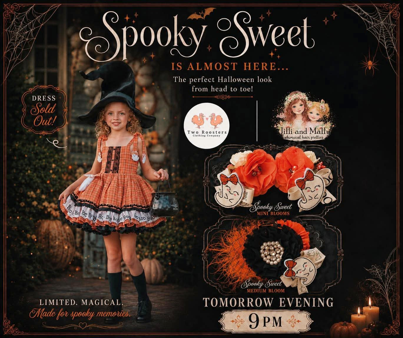 Spooky Sweet Halloween Mini Blooms~Single OR Piggies *Pre-order 4 wk turnaround*