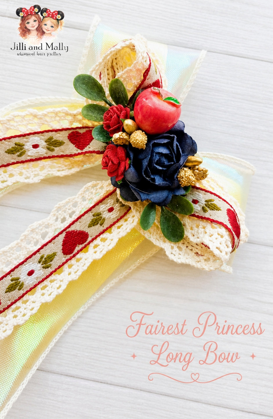 Fairest Princess Long Bows Single OR Piggy Set m2m Hummingbirds&Flowers *Pre-order 4 wk turnaround*