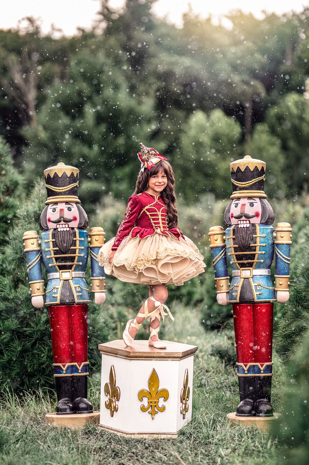 Golden Nutcracker Fascinator Mini Hat m2m Stella Maris *Made to Order with 6 week turnaround time*