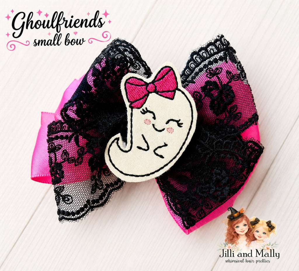 Pink Ghoulfriends Ghost Single OR Piggy Bows OR Long Bows *Pre-order 4 wk turnaround*