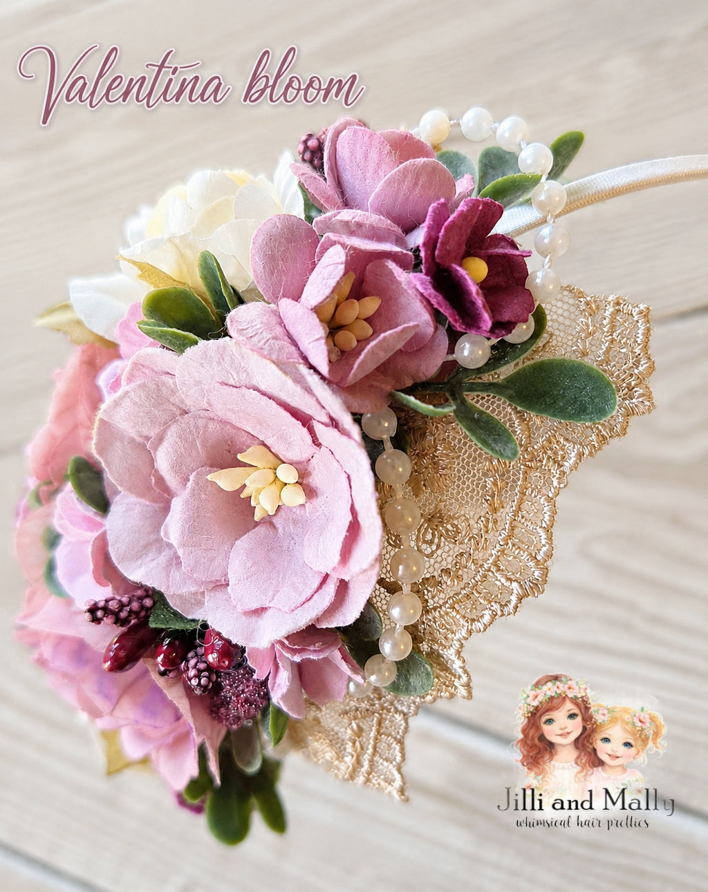 Valentina Medium Floral Bloom m2m Hummingbirds & Flowers *Made to Order with 4 week turnaround time*