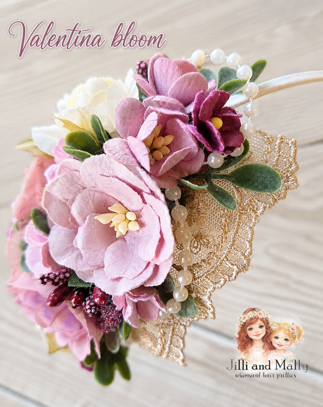 Valentina Medium Floral Bloom m2m Hummingbirds & Flowers *Made to Order with 4 week turnaround time*