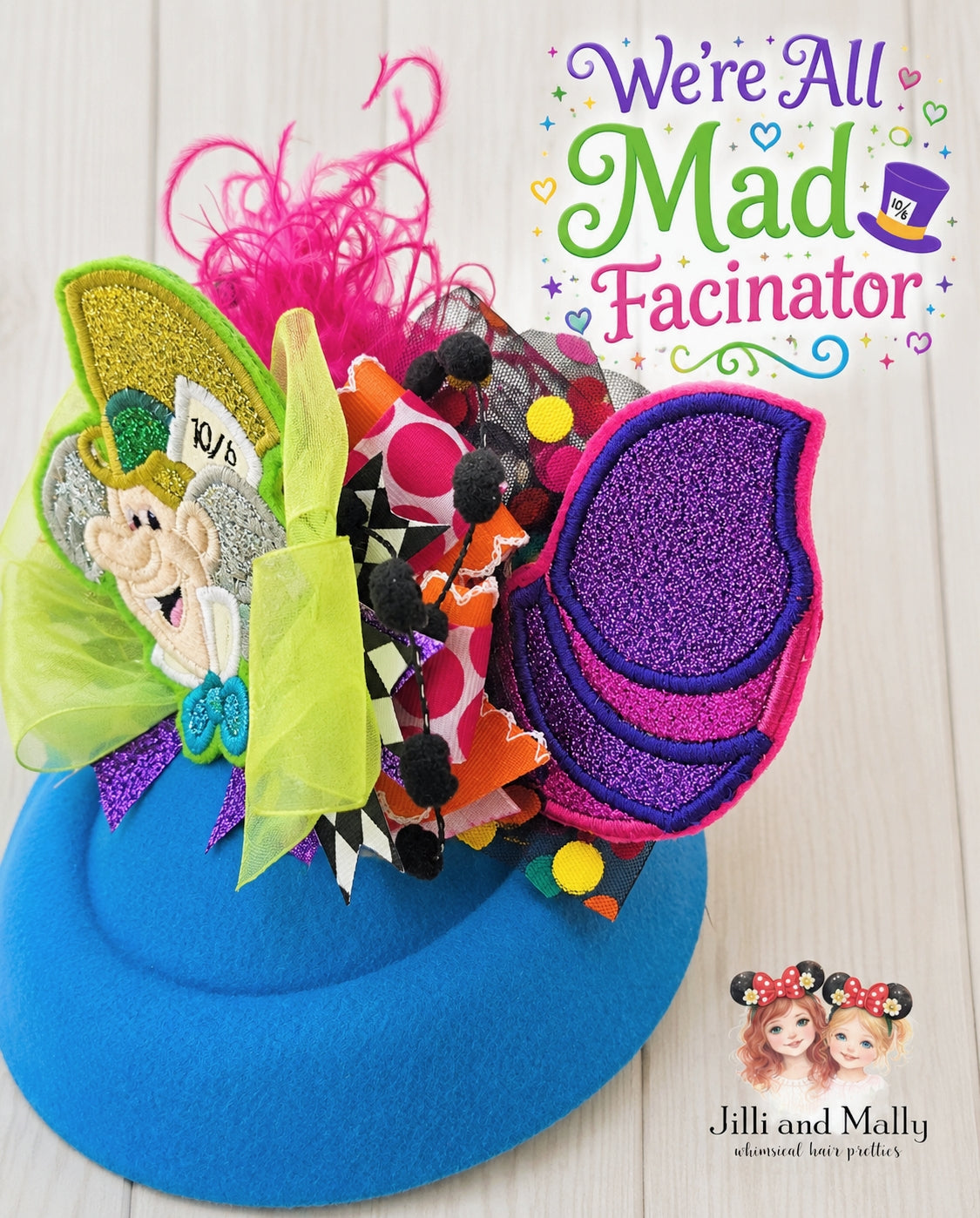 We're All Mad OTT Fascinator RTS