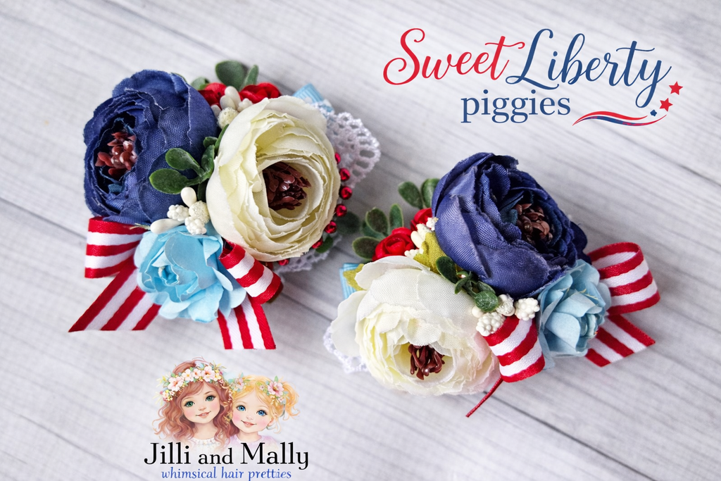 Sweet Liberty Piggie Bows m2m 2 Roosters Clothing Co