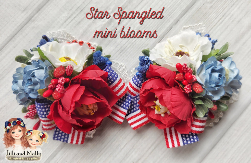Star Spangled Mini Blooms~Single OR Piggies *Pre-order 4 wk turnaround*