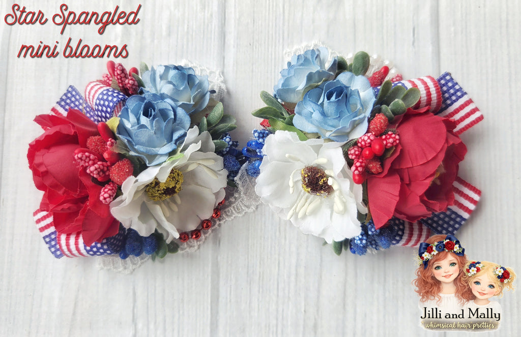 Star Spangled Mini Blooms~Single OR Piggies *Pre-order 4 wk turnaround*