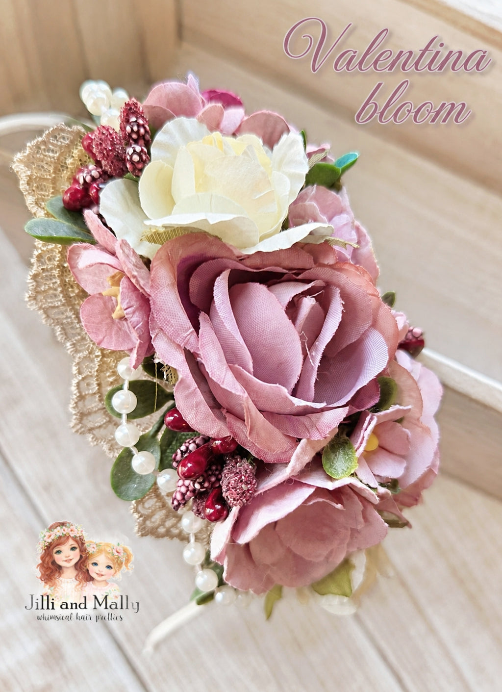 Valentina Medium Floral Bloom m2m Hummingbirds & Flowers *Made to Order with 4 week turnaround time*