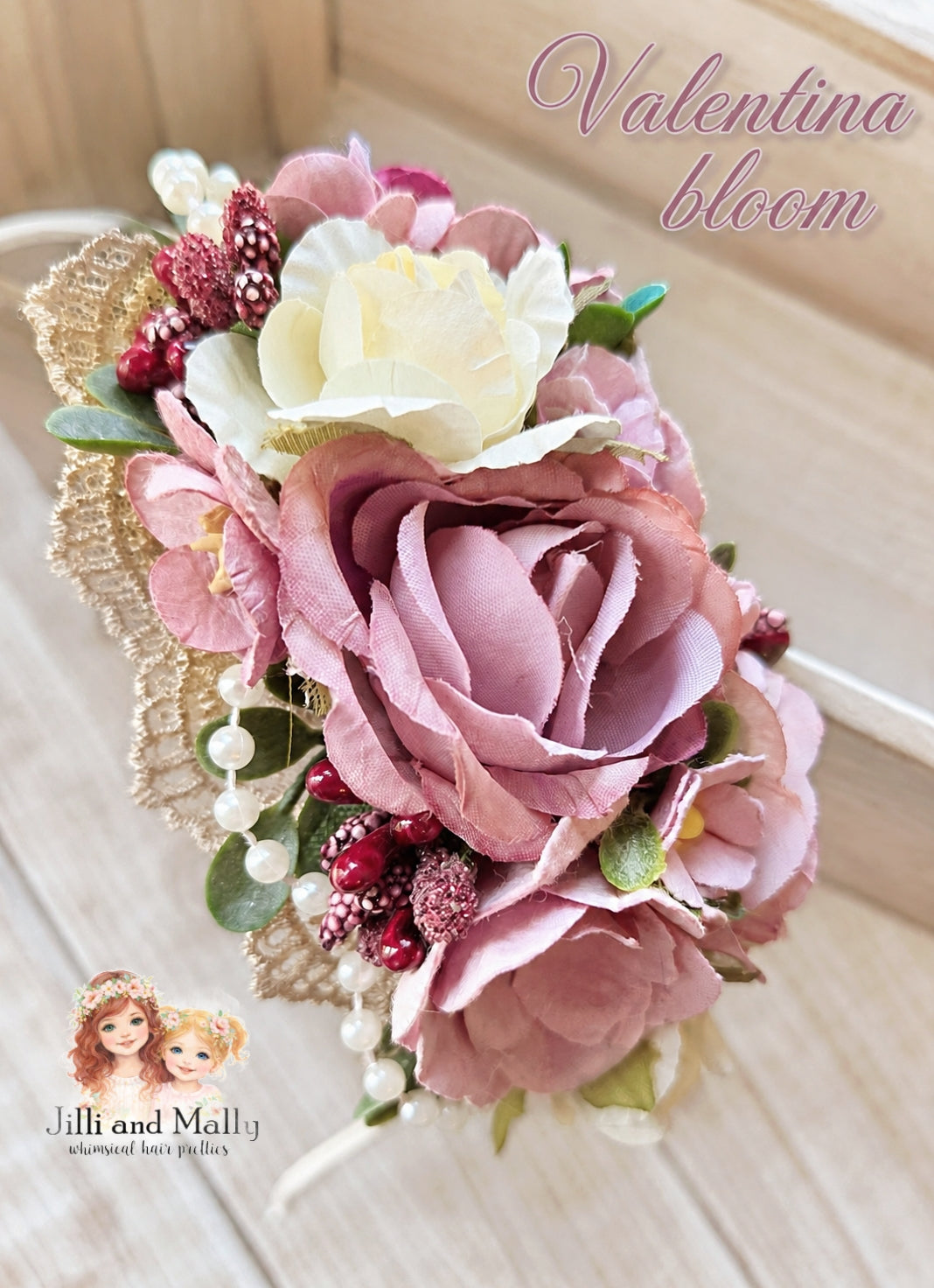 Valentina Medium Floral Bloom m2m Hummingbirds & Flowers *Made to Order with 4 week turnaround time*