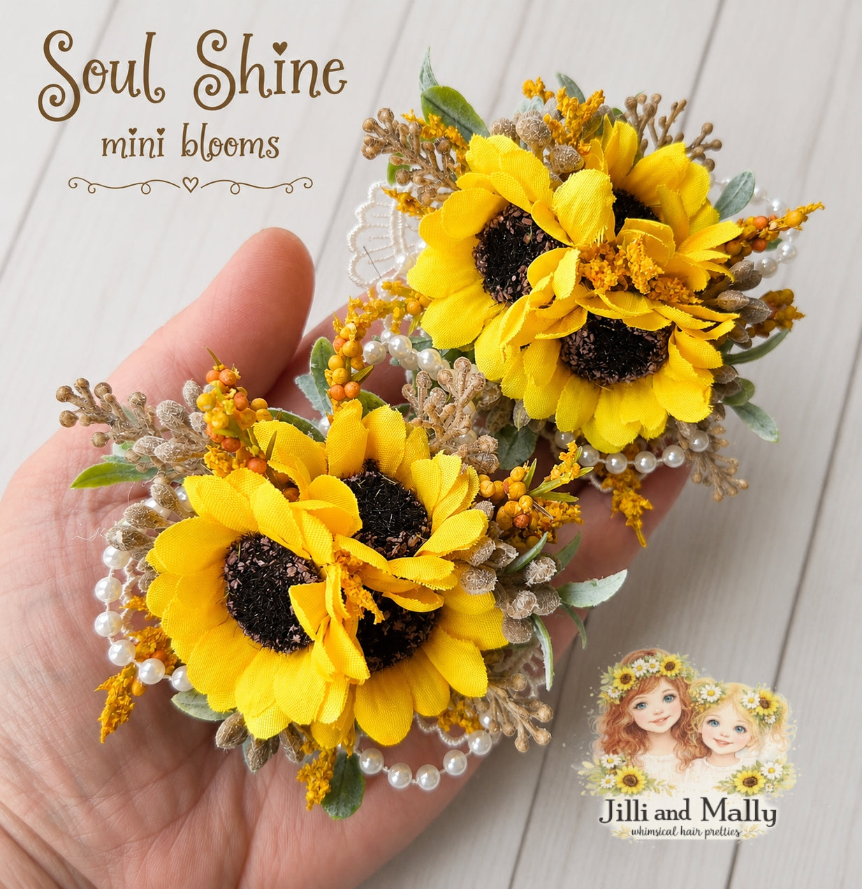 Soul Shine Sunflower Mini Blooms ~Single OR Piggies *MTO 4 wk turnaround*