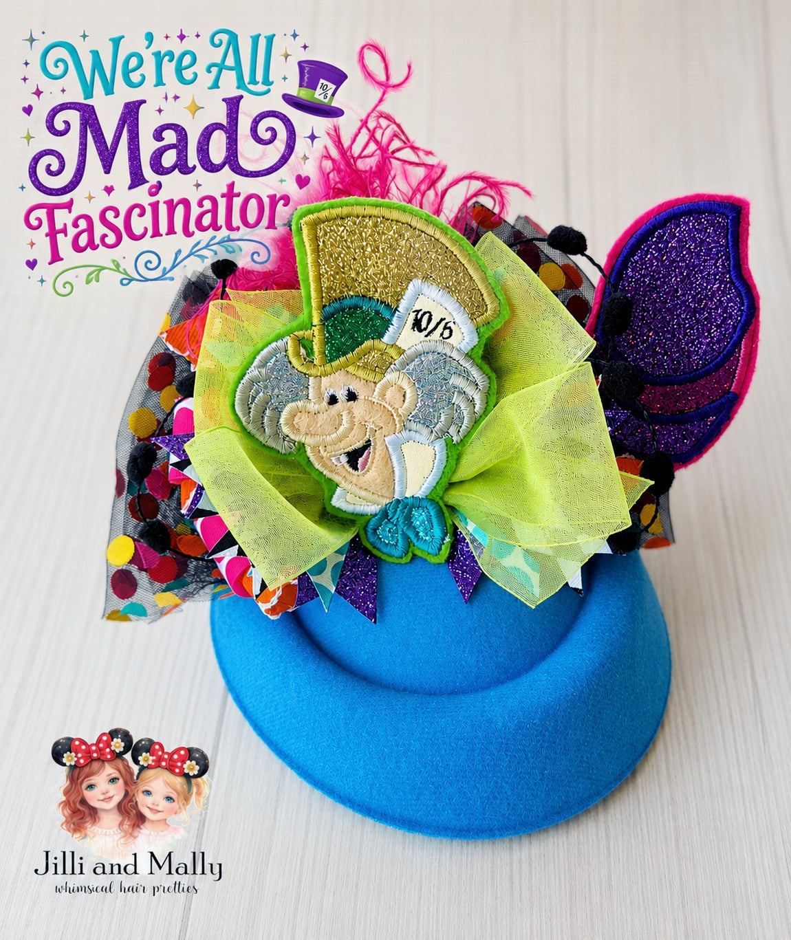 We're All Mad OTT Fascinator RTS