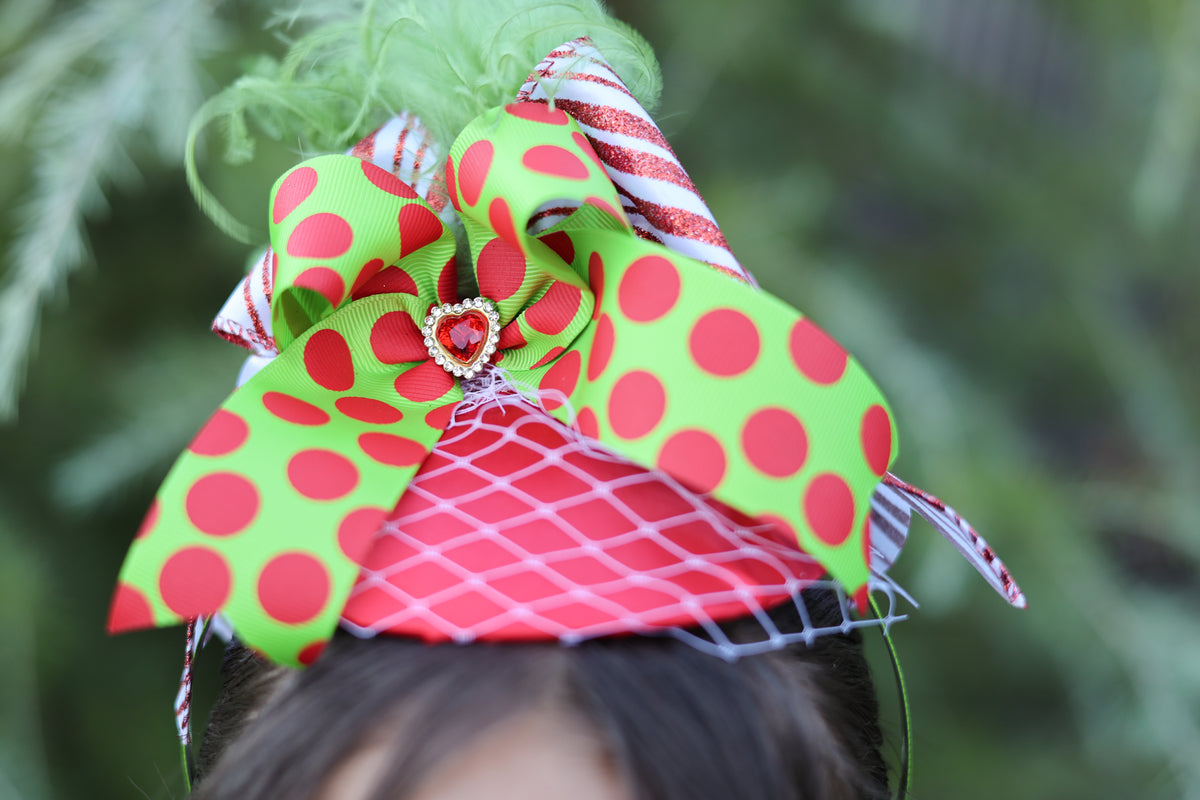 Stealing Christmas Fascinator Mini Hat m2m Three By the Sea *Made to Order with 4 week turnaround time*