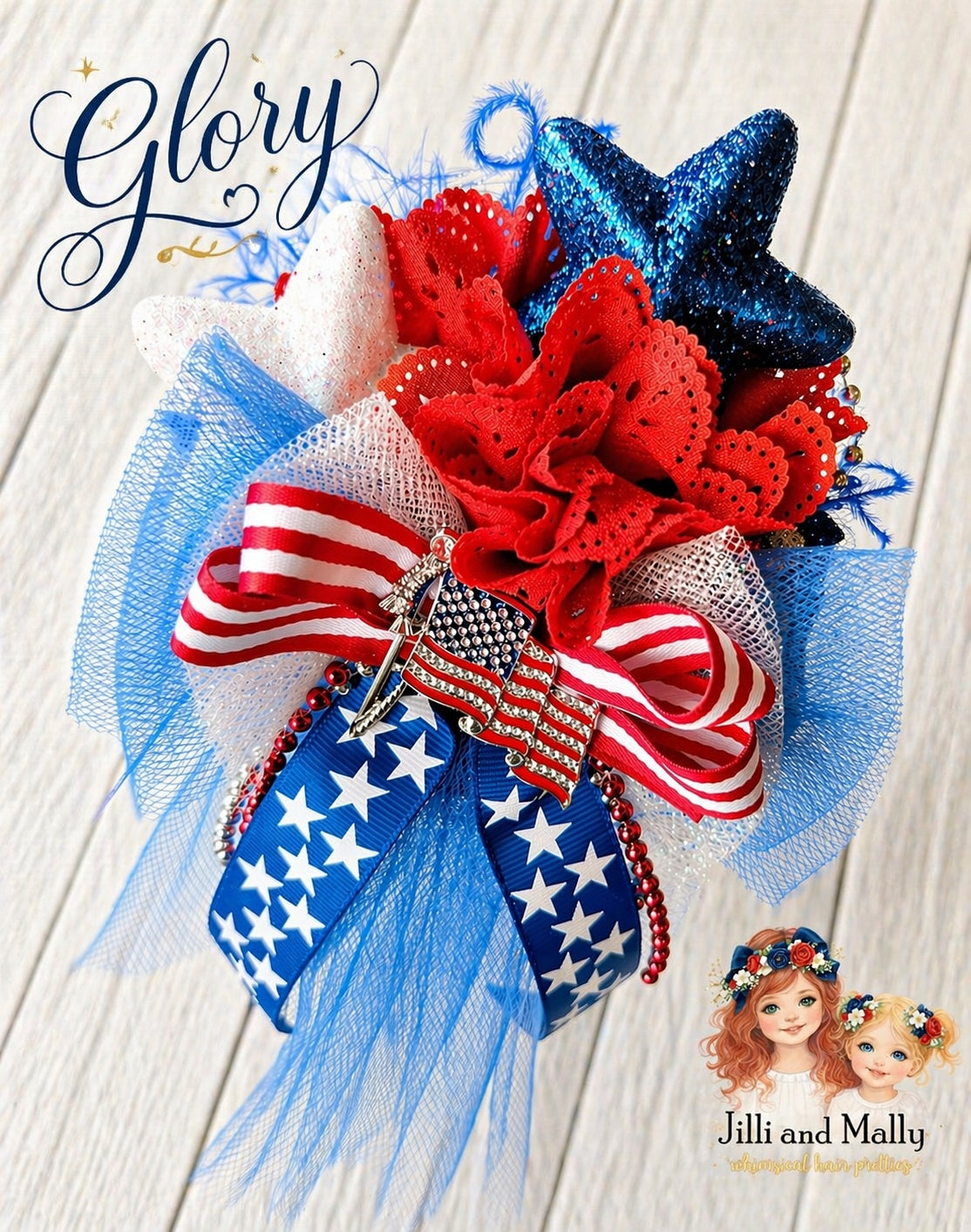 Glory USA Flag Large Floral Bloom *pre-order 2 wk turnaround*