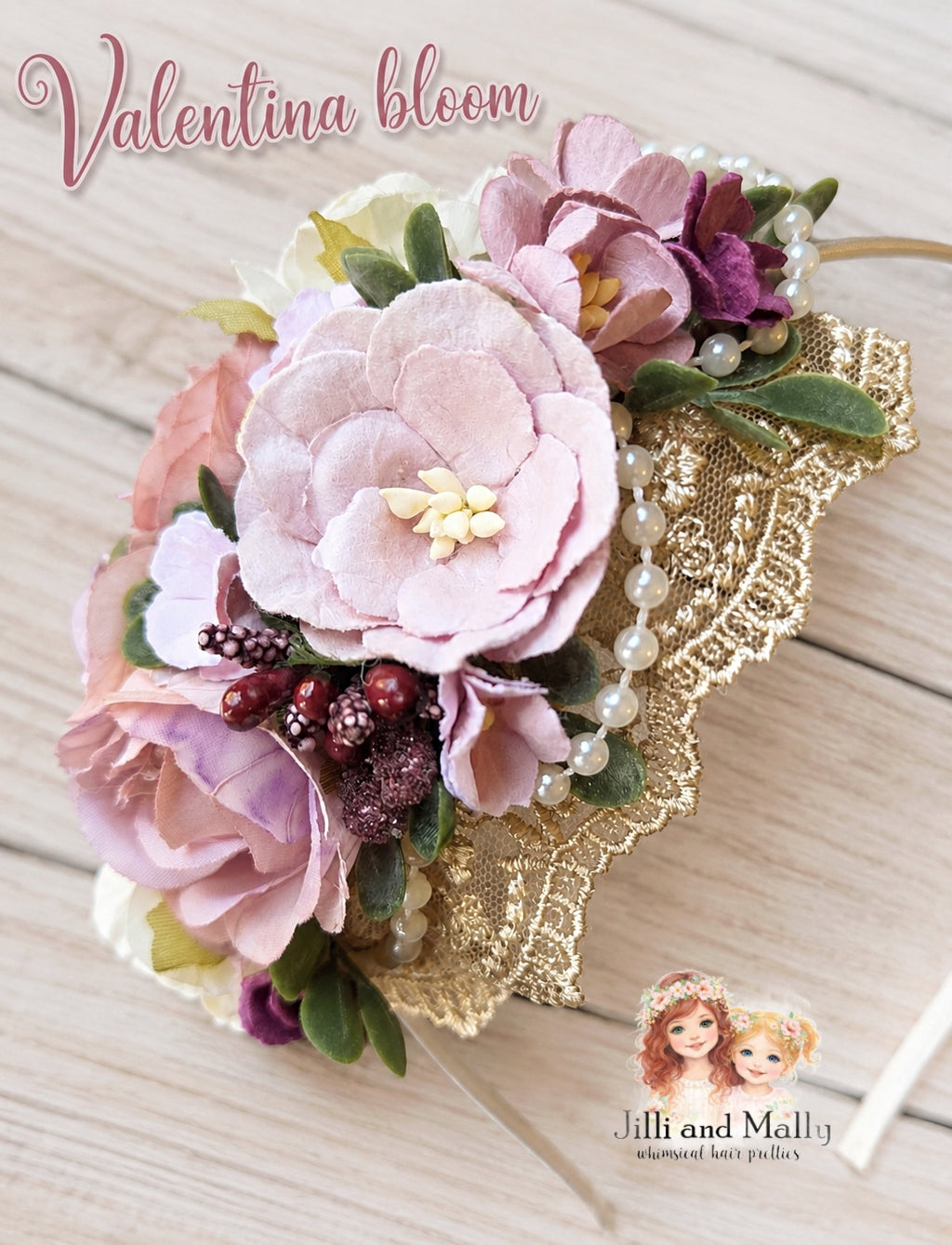 Valentina Medium Floral Bloom m2m Hummingbirds & Flowers *Made to Order with 4 week turnaround time*