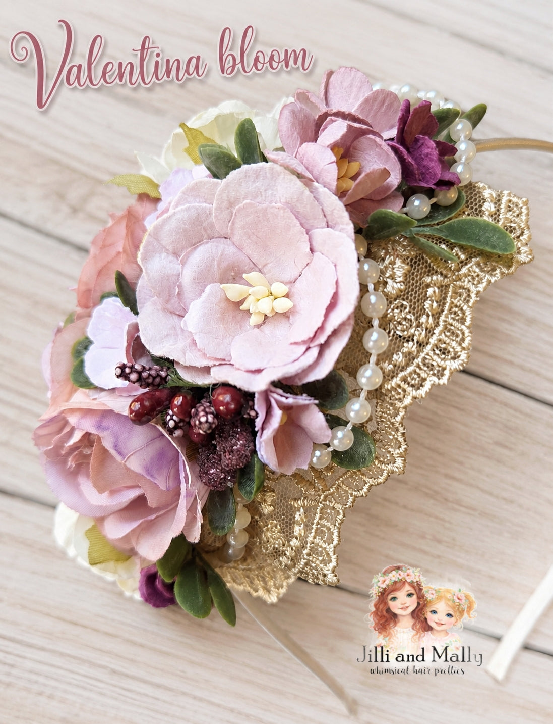 Valentina Medium Floral Bloom m2m Hummingbirds & Flowers *Made to Order with 4 week turnaround time*