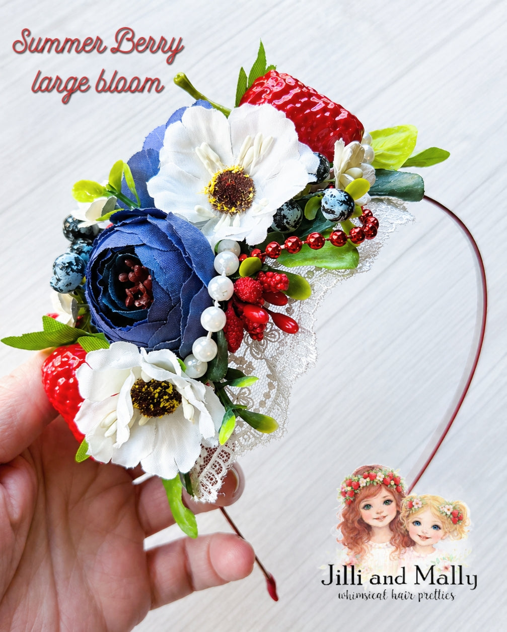 Sweet Summer Berries Large Floral Bloom m2m Stitches By the Million *pre-order 4 wk turnaround*