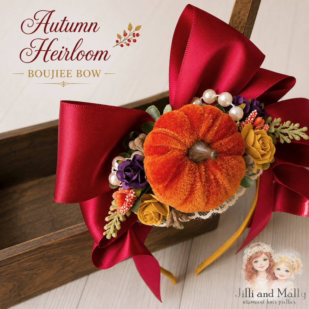 Autumn Heirloom Boujiee Bow m2m Hummingbirds & Flowers *Pre-Order TAT 4 weeks*