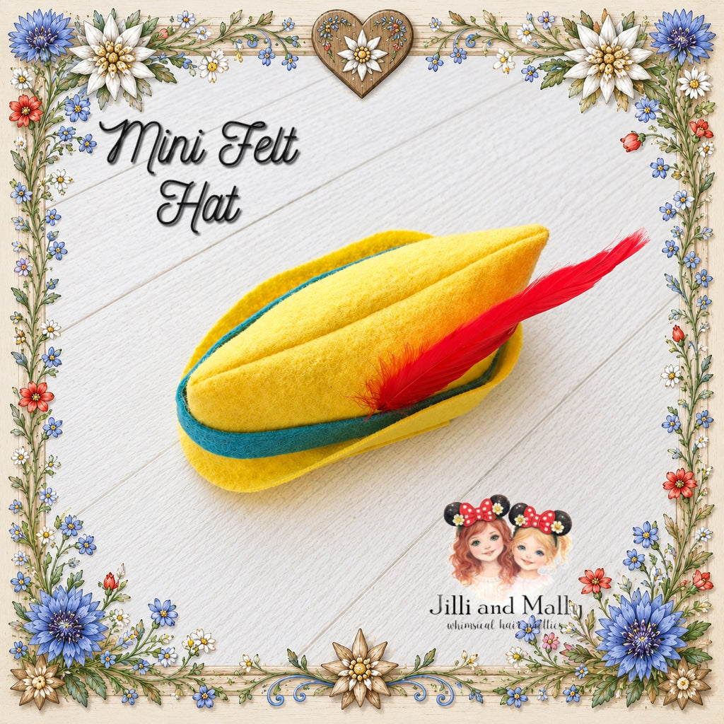 Wooden Boy Wool Felt Mini Hat m2m Bitty Bundles of Joy *Pre-order 4 wk turnaround time*
