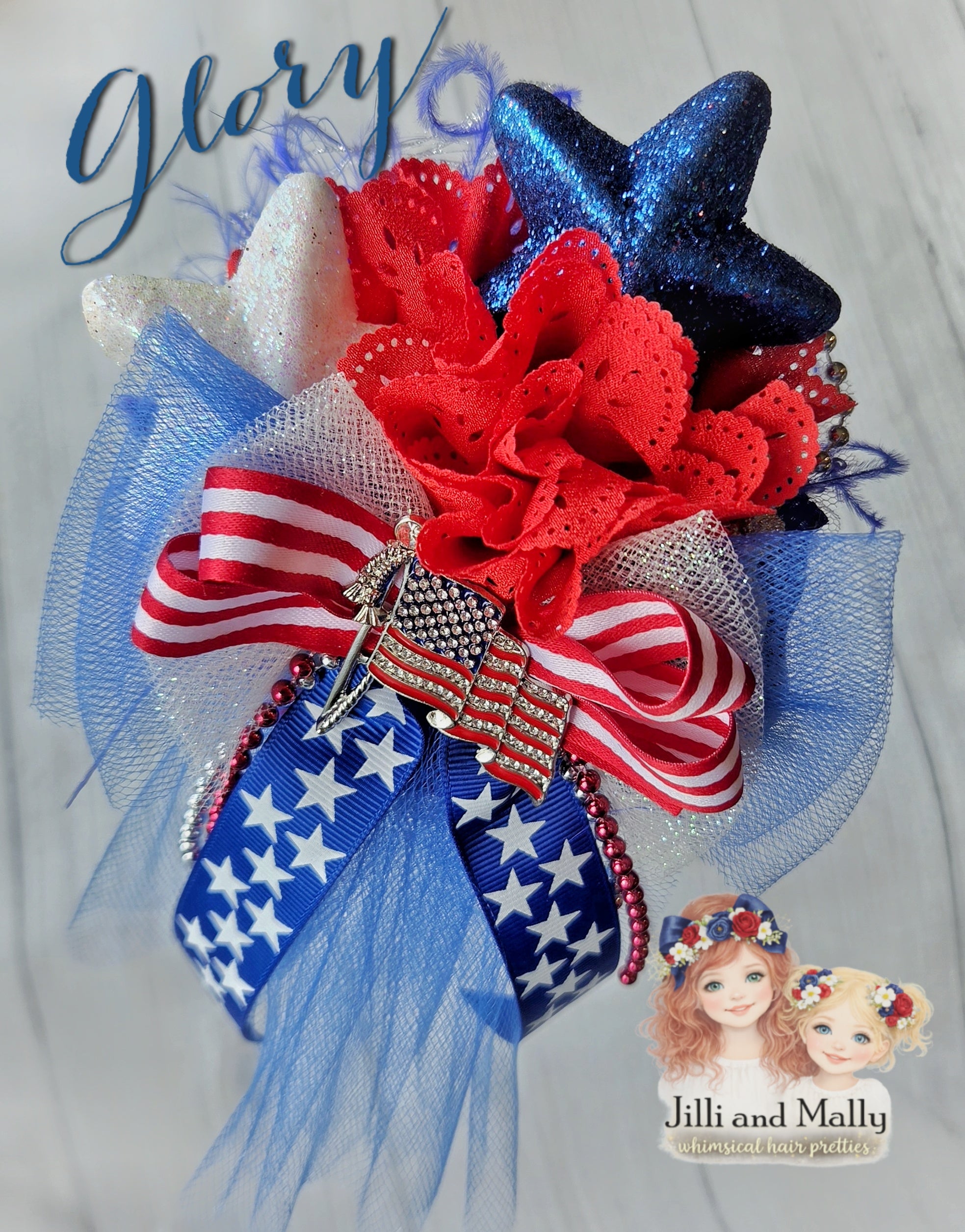 Glory USA Flag Large Floral Bloom *pre-order 2 wk turnaround*