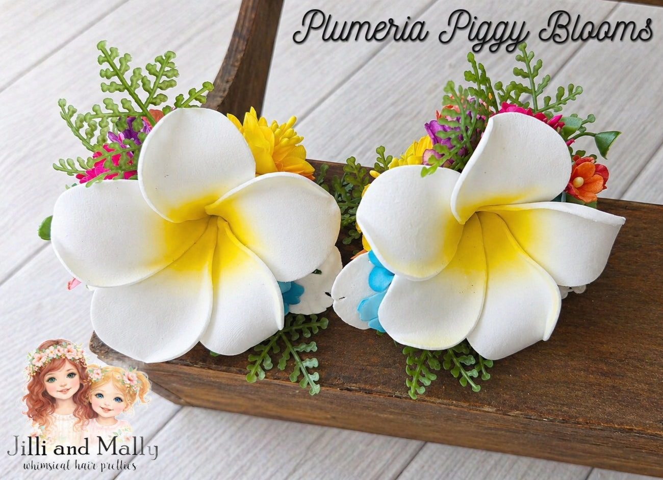 Bright Plumeria Mini Blooms~Single OR Piggies *Pre-order 4 wk turnaround*