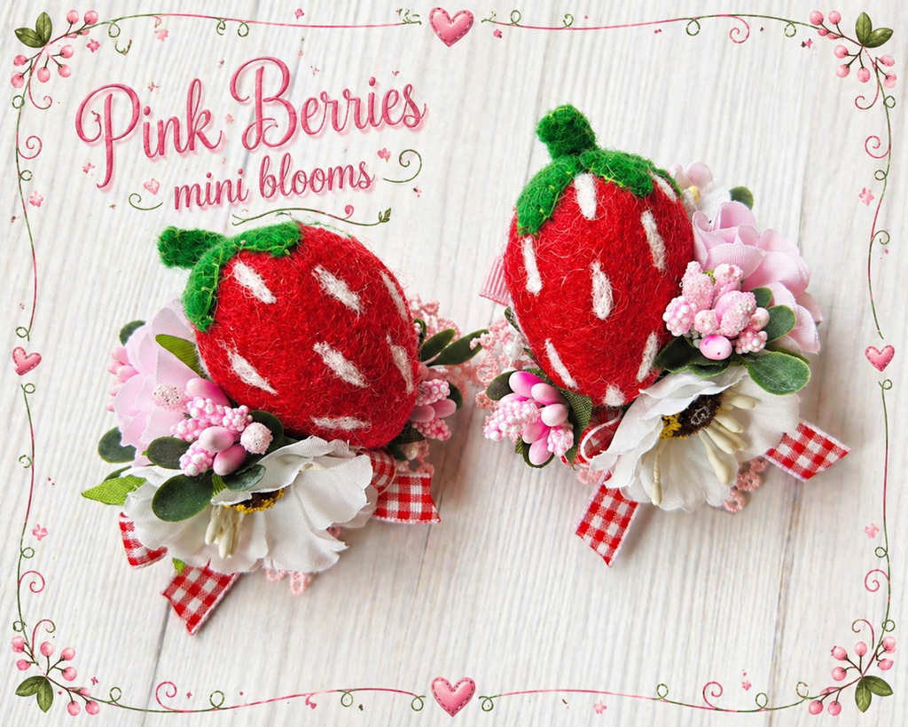 Pink Berries Single or Piggie Set m2m Three By the Sea *Pre-order 4 week turnaround time*