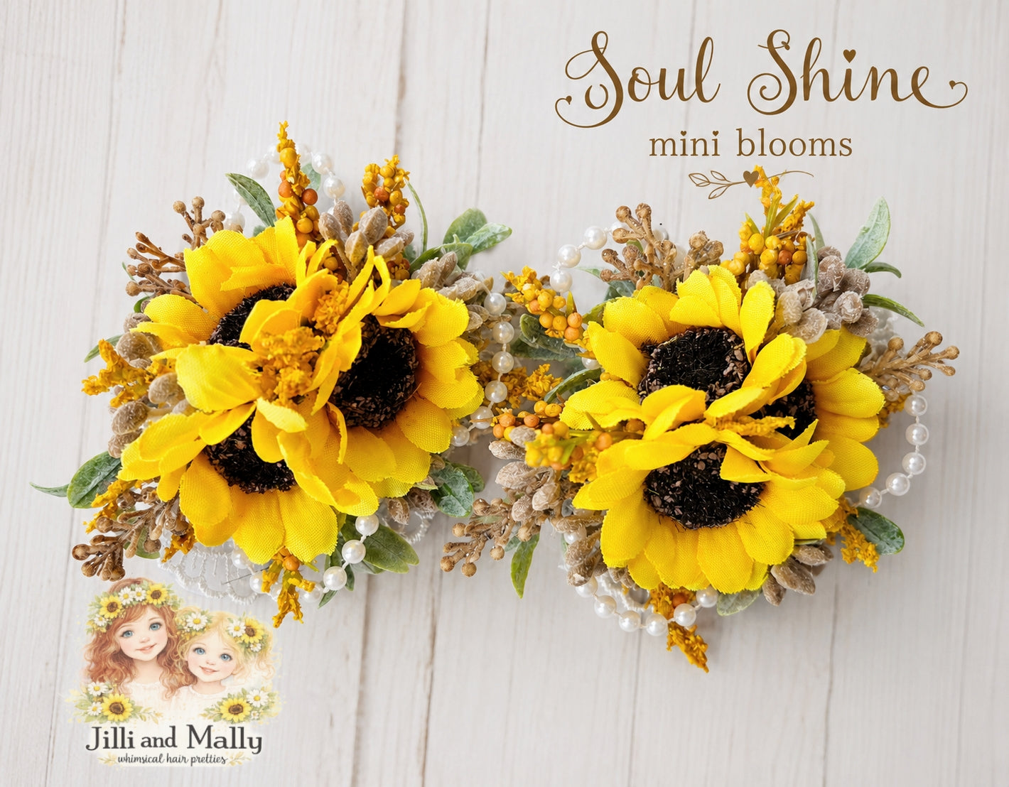 Soul Shine Sunflower Mini Blooms ~Single OR Piggies *MTO 4 wk turnaround*