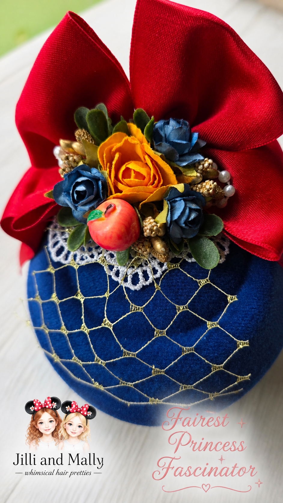 Fairest Princess Floral Fascinator m2m Hummingbirds&Flowers *Pre-order 4 wk turnaround time*