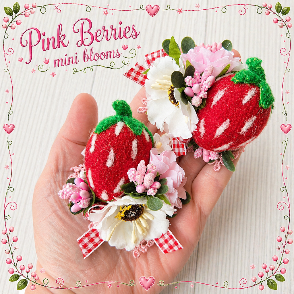 Pink Berries Single or Piggie Set m2m Three By the Sea *Pre-order 4 week turnaround time*