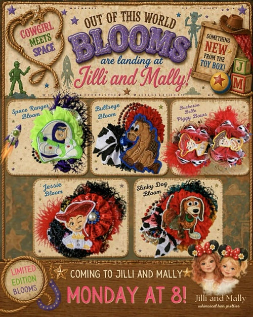 Buckaroo Belle Hair Bows *Single or Piggy set* Pre-order 4 wk turnaround time*
