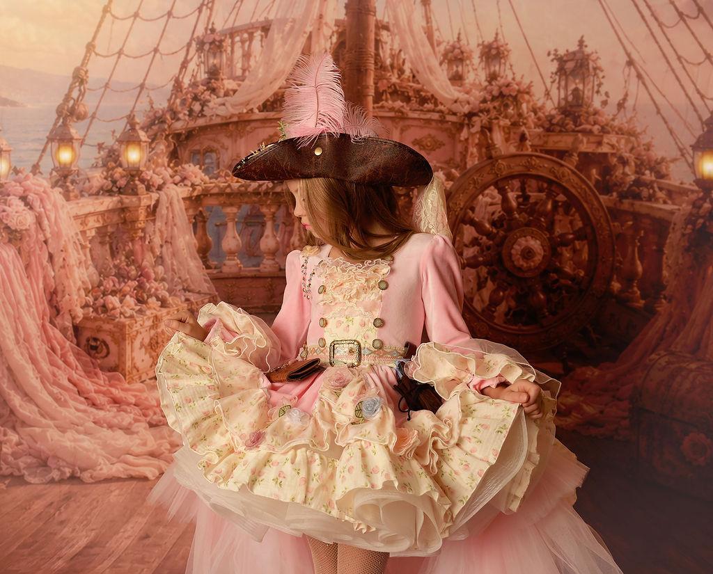 Pink Pirate Princess Treasure  Hat m2m Mararte *Made to Order with 6 week turnaround time*