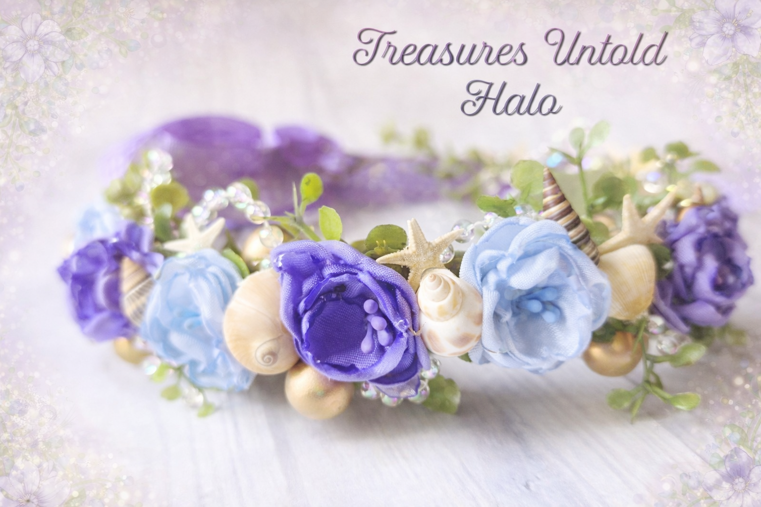 Treasures Untold Floral Halo or Hard Headband m2m Hummingbirds&Flowers **Pre-order 4 week tirnaround time**
