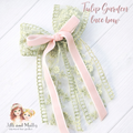 Tulip Garden Velvet & Lace Bow m2m Hummingbirds&Flowers
