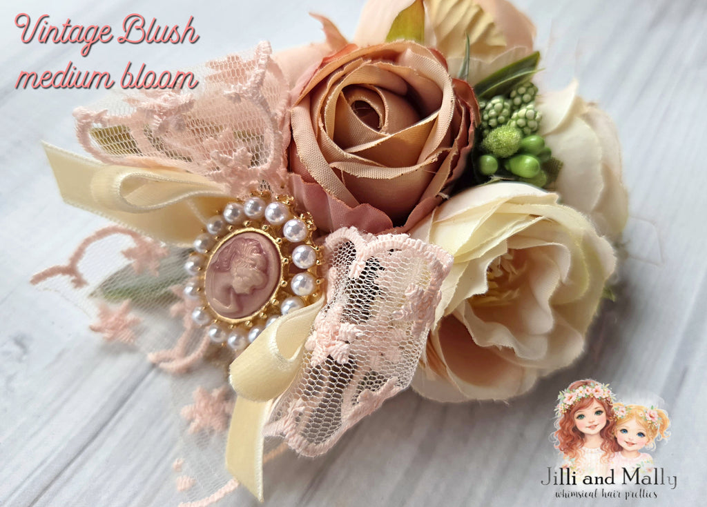 Vintage Blush Medium Floral Bloom